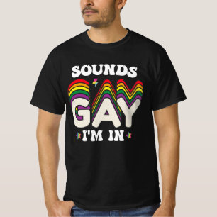 グルービーLGBTプライド・サウンド ゲイだもん私も Tシャツ