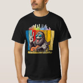 グルーブゴリラとロックオン – レトロ音楽好き Tシャツ (正面)