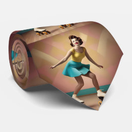 グルーブレディーローラースケートで滑るで後方に ネクタイ