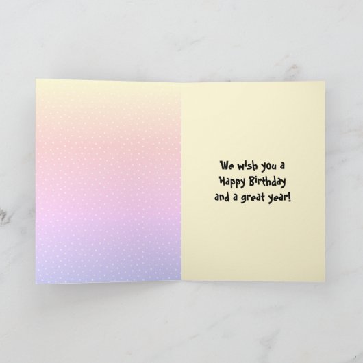 グループおもしろいの人々の風船 カード (内部)