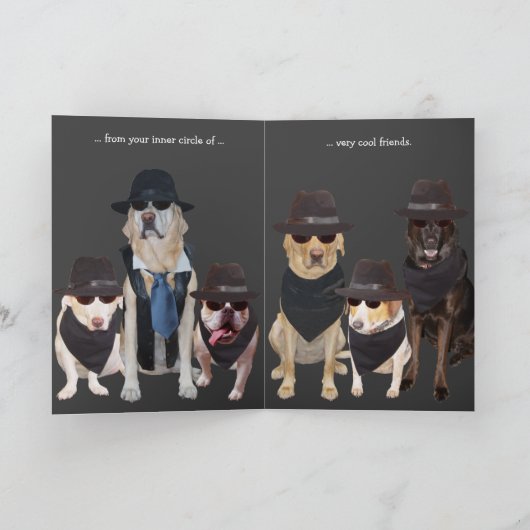 グループからのおもしろいでクールな犬か実験室 カード (内部)