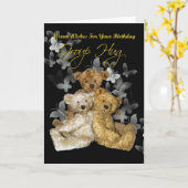 グループからのハッピーバースデー カード (黄色い花)