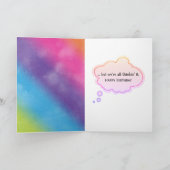 グループからのレインボー誕生日バルーン カード (内部)