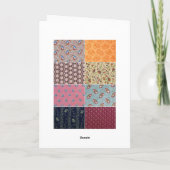 グループからの熱狂するなキルトのハッピーバースデー カード (裏面)