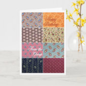 グループからの熱狂するなキルトのハッピーバースデー カード (黄色い花)