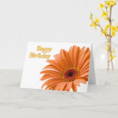 グループからオレンジの花のビジネス誕生日 カード (黄色い花)