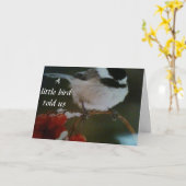 グループが鳥を誕生日願い カード (黄色い花)