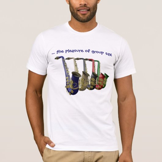 グループのサクソフォーンのTシャツ Tシャツ (正面)