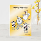 グループのハッピーバースデーカード カード (黄色い花)