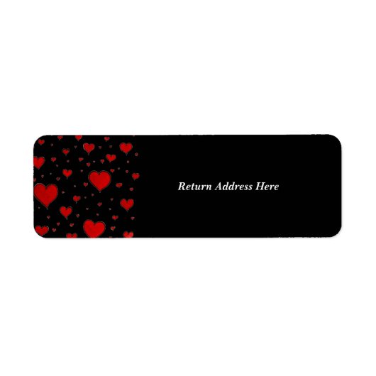 グループのハート差出人住所ラベル ラベル (正面)