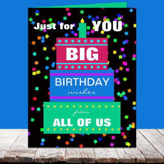 グループのビッグ誕生日カード カード