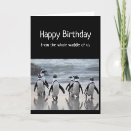 グループのペンギン全員から誕生日おめでとう カード