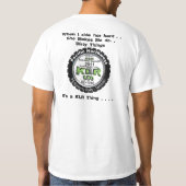 グループのロゴの前部再結集のロゴの後部 + 汚れた事をして下さい Tシャツ (裏面)