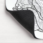 グループの動物の落書き マウスパッド (コーナー)