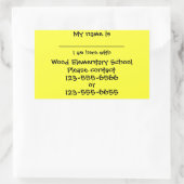 グループの外出安全シール 長方形シール (バッグ)