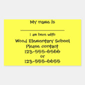 グループの外出安全シール 長方形シール (正面)