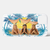 グループの青いヤシの木のグラフィック Case-Mate iPhoneケース (裏面 (横))
