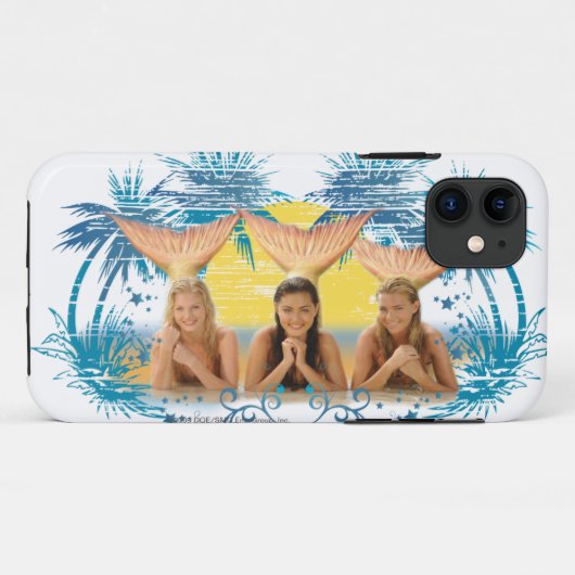 グループの青いヤシの木のグラフィック Case-Mate iPhoneケース (裏面(横))