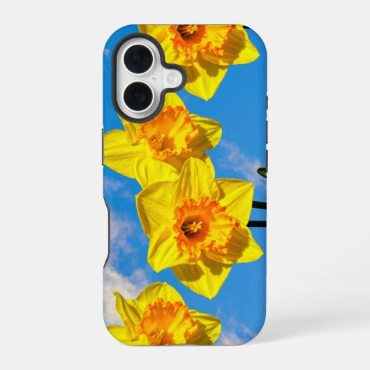 グループのDaffodils金ゴールドメダルフラワーフォンケース iPhone 16ケース (裏面)