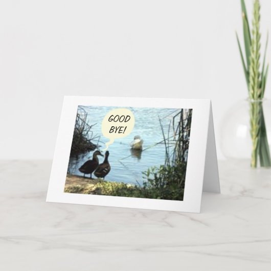 グループは「さようなら」について「いい」と言う。 カード (正面)