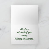 グループアニメのパーティー動物のクリスマス シーズンカード (内部)