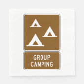 グループキャンピングサイン スタンダードランチョンナプキン (正面)