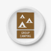 グループキャンピングサイン ペーパープレート (正面)