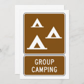 グループキャンピングサイン 招待状 (正面/裏面)