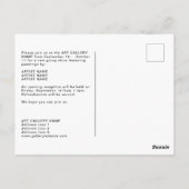 グループギャラリー展示招待状テンプレート ポストカード (裏面)