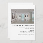 グループギャラリー展示招待状テンプレート 招待状 (正面/裏面)