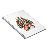 グループサンタトナカイ小妖精や小人ベルネドードルズアズクリスマス ノートブック (右側)