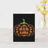 グループシープカボチャ可愛いシェイプハロウィーンサンクスギ カード (黄色い花)