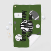 グループセラピー開始グリーンブラックタイポグラフィ ゴルフタオル (インサイチュ)