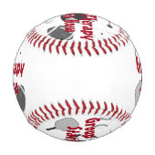 グループセラピー開始Redタイポグラフィ 野球ボール (裏面)