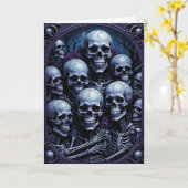 グループセルフィーのハロウィーン カード (黄色い花)