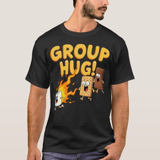 グループハグスモアーズキャンピングロースト Tシャツ (正面)