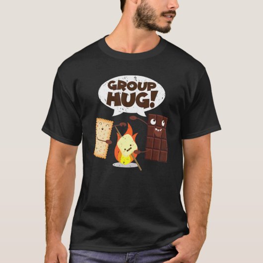 グループハグスモレスチョコレートマシュマロ Tシャツ (正面)