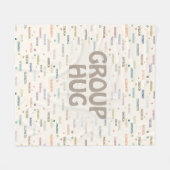 グループハグ複数8-10名の取得ウェル悔やみや弔慰 フリースブランケット (正面(横))