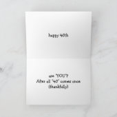 グループパーティー準備ARE 40th カード (内部)