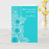 グループビジネスからの心からの悔やみや弔慰または個人的 カード (黄色い花)