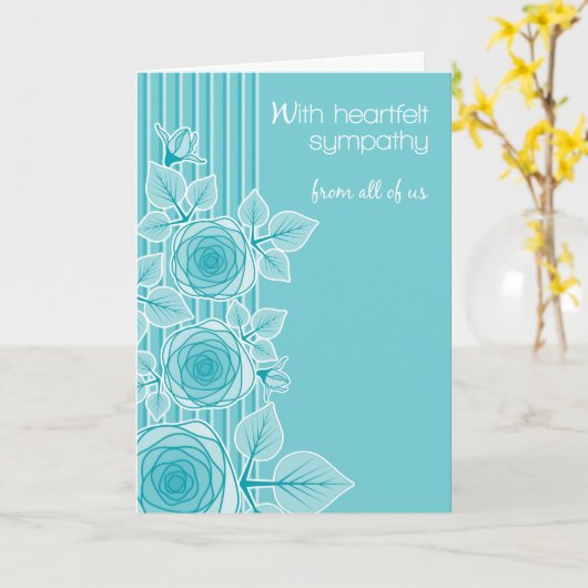 グループビジネスからの心からの悔やみや弔慰または個人的 カード (黄色い花)