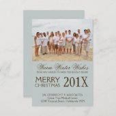 グループフォトビーチホリデーウィッシュズ 招待状 (正面/裏面)