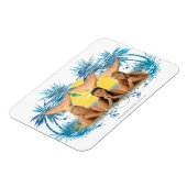 グループブルーパームツリーグラフィック マグネット (左側)