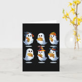 グループブー幽霊食べズのタコスハロウィーン食べ物愛好家 カード (黄色い花)