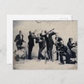グループポートレートのヴォードヴィルミュージシャン, 1920 ポストカード (正面/裏面)