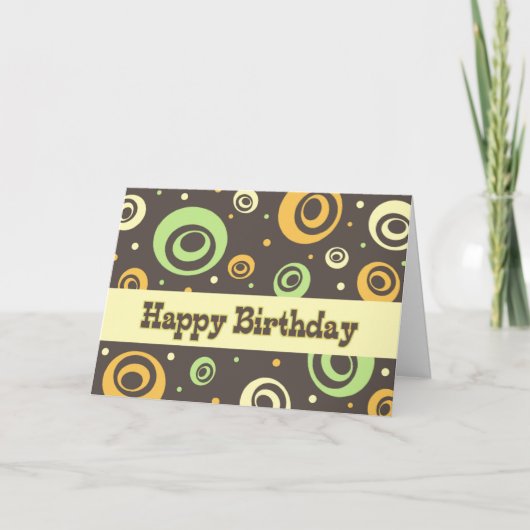 グループレトロカードからの誕生日業務 カード (正面)