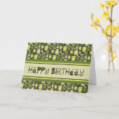 グループレトロカードからの誕生日業務 カード (黄色い花)