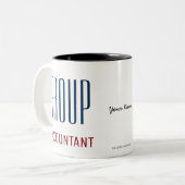 「グループ会計士」 ツートーンマグカップ (正面左)