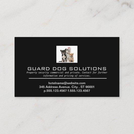 グループ内の犬 名刺 (裏面)