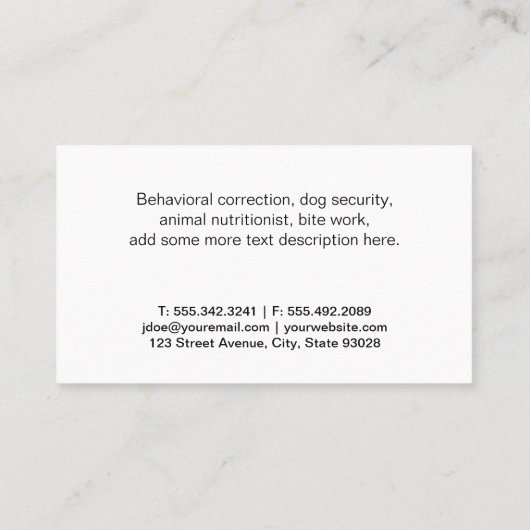 グループ内の犬 | QRコード 名刺 (裏面)